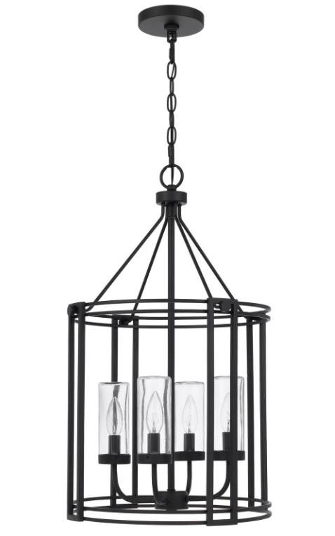 Cal® Lighting & Accessories Luton Cage 4-Light Iron Metal Chandelier-0