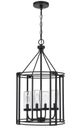 Cal® Lighting & Accessories Luton Cage 4-Light Iron Metal Chandelier-0