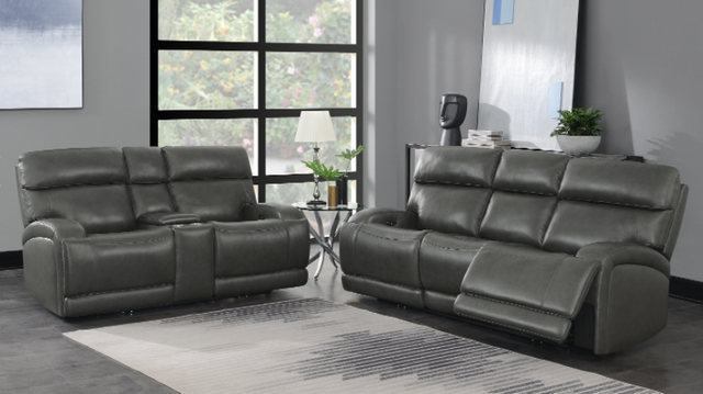 Coaster® Longport 2-Piece Charcoal Upholstered Power Living Room Set-0