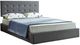 IFDC Gray Queen Platform Lift Storage Bed-0