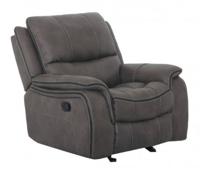 Furniture of America® Henricus Dark Gray Manual Glider Recliner-0