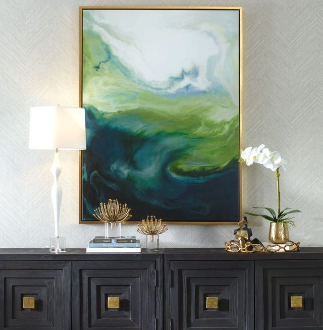 Uttermost® Corrie Lavelle Serene Green Framed Canvas-1