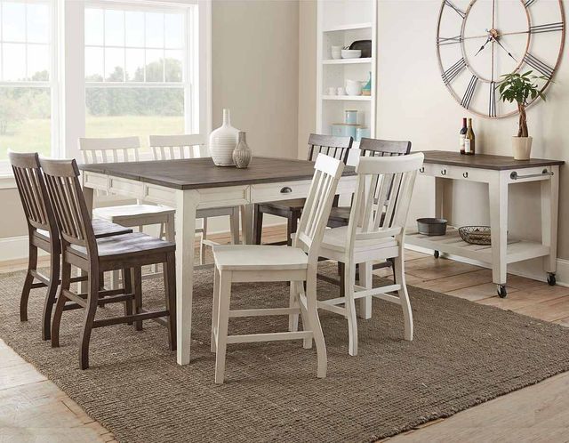 Steve Silver Co. Cayla 9-Piece Two-Tone Counter Height Dining Set-0