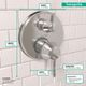 Hansgrohe Ecostat Classic Chrome Round Thermostatic Trim with Volume Control and Diverter-3