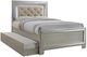 Elements International Platinum Champagne Full Youth Platform Bed with Trundle-0