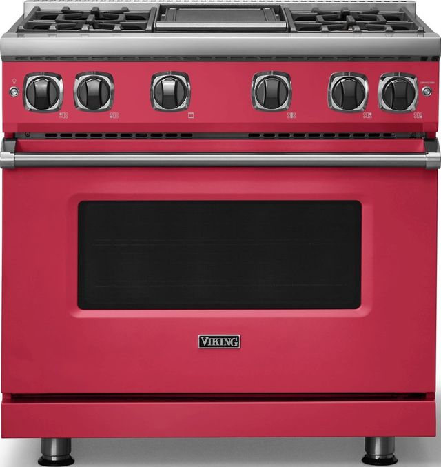 Viking® 7 Series 36" Valentine Pro Style Natural Gas Range with Griddle-0