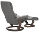 Stressless® by Ekornes® Customizable View Medium Manual Recliner and Ottoman with Classic Base-3