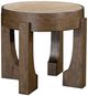 Bassett Mirror Canyon Travertine End Table with Espresso Base-0