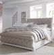 Liberty Furniture Magnolia Manor Antique White/Gray California King Upholstered Sleigh Bed-1