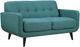 Elements International Hadley 3-Piece Heirloom Teal Living Room Stationary Seating Set-2