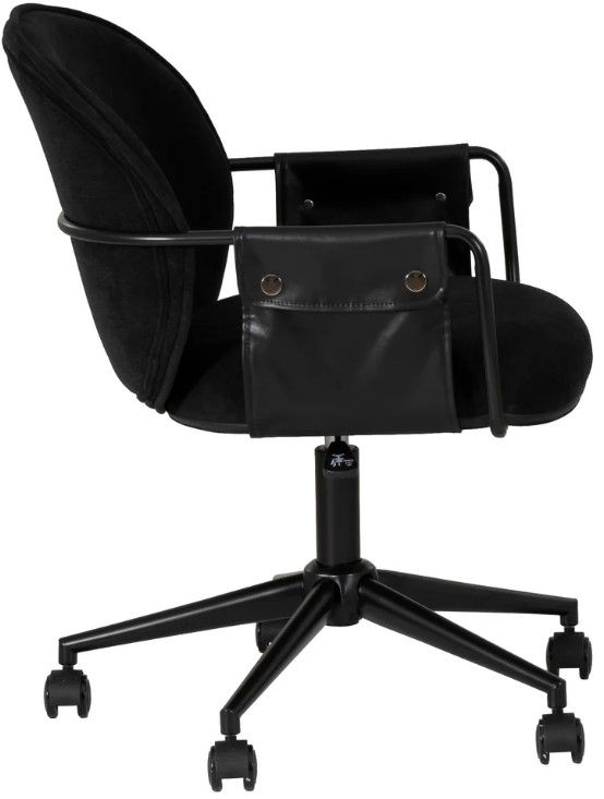 Linon Kamryn Black Office Chair-4