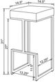 Coaster® Gervase Chrome/Gray Square Bar Stool-2