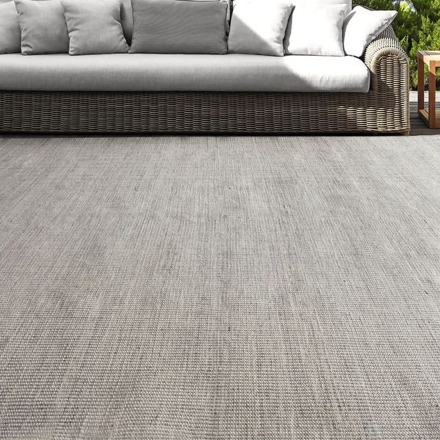 Uttermost® Scranto Ivory/Light Gray 5'x8' Polyethylene Terephthalate Indoor-Outdoor Area Rug-1