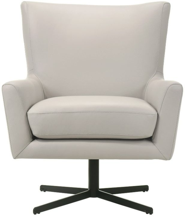 New Classic® Home Furnishings Acadia Mist Leather Swivel Chair-1