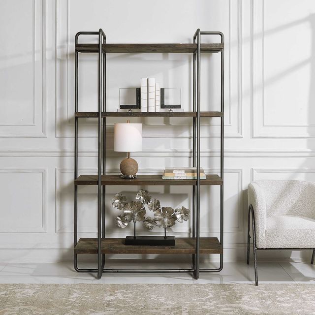 Uttermost® Stilo Dark Brushed Pewter Etagere-2