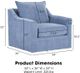 New Classic® Home Furnishings Sylvie Blue Slate Swivel Chair-2