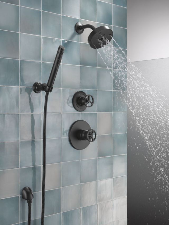 Delta Trinsic® Matte Black 3-Setting Diverter Trim-1