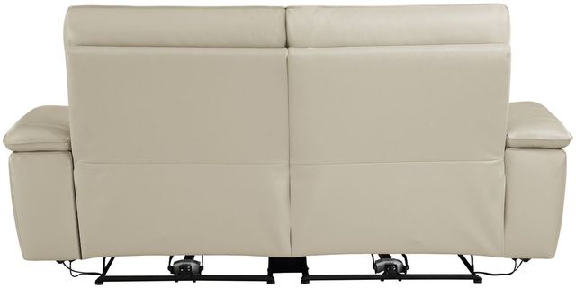 Homelegance® Maroni Taupe Double Power Reclining Loveseat with Power Headrests-3
