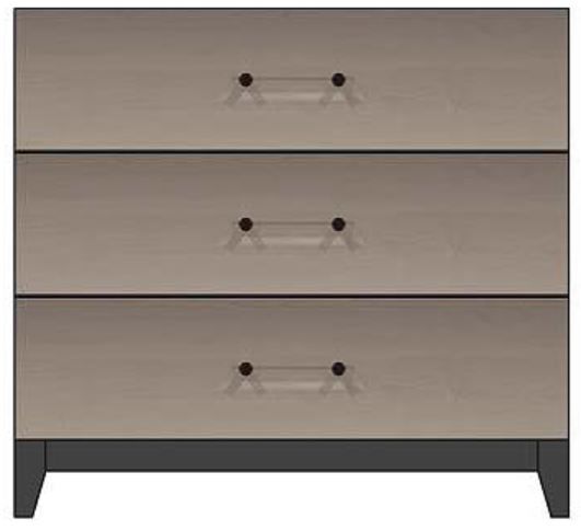 Country View Woodworking Customizable American Modern 36" Solid 3-Drawer Wood Legs Bedside Chest-0