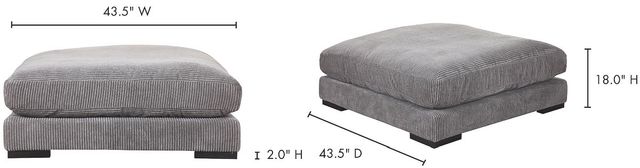 Moe's Home Collection Tumble Dark Grey Ottoman-2