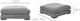 Moe's Home Collection Tumble Dark Grey Ottoman-2