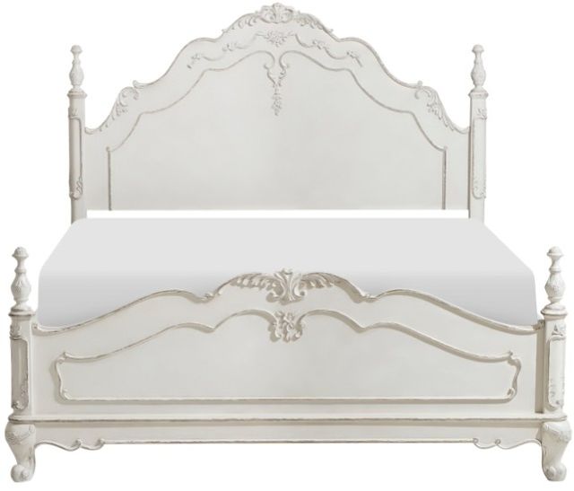 Homelegance® Cinderella Antique White Queen Post Bed-2