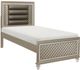 Homelegance® Loudon Bronze/Champagne Twin Upholstered Youth Panel Bed-0