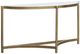 Magnussen Home® Cassidy Volakas Classic Demilune Sofa Table with Aged Brass Base-2