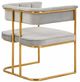 VIG Furniture Modrest Bavaria Gold/Light Gray Velvet Dining Chair-2