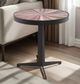 Armen Living Beka Maroon Glass Top Coffee Table with Black Base-1