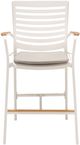 Armen Living Portals Light Matte Sand Aluminum/Fabric Outdoor Bar Stool-4