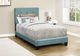 Monarch Specialties Inc. Light Blue Upholstered Twin Panel Bed-1