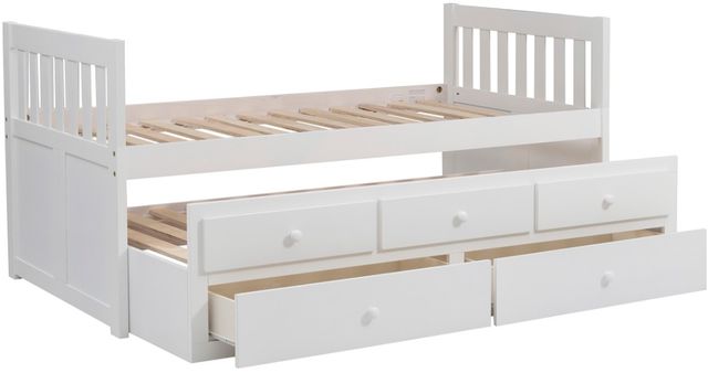 Homelegance® Galen White Twin/Twin Trundle Storage Bed-2