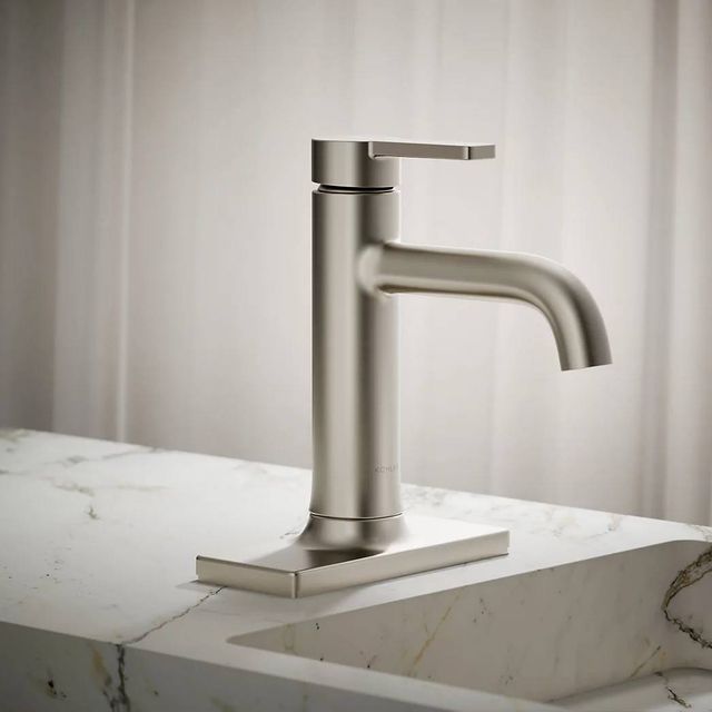 KOHLER® Venza® Vibrant Brushed Nickel 1.0 GPM Single-Handle Bathroom Sink Faucet-3