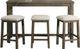 Elements International Stone 4-Piece Gray Multipurpose Bar Table Set-1
