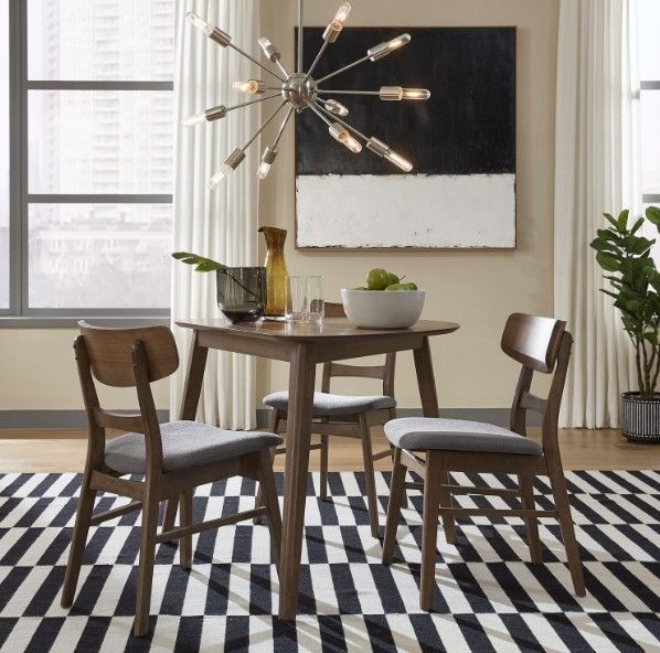 Liberty Furniture Space Savers 4-Piece Gray/Satin Walnut Triangle Dining Set-1