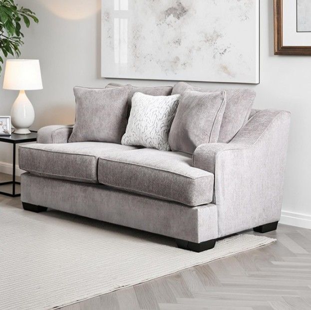 Furniture of America® Mayfield Gray Loveseat-2