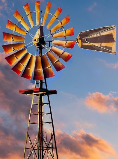Classy Living Windmill at Dawn Wall Art-1