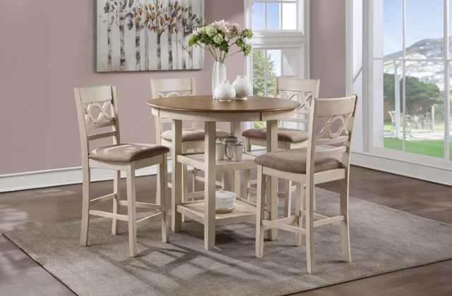 New Classic® Home Furnishings Cori 5-Piece Bisque/Brown Dining Set-1