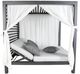 CabanaCoast® Customizable Muse Aluminum Outdoor Daybed Roof with 2 Curtain-1