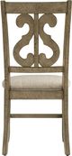 Elements International Stone Grey Wooden Swirl Back Side Chair Set-1
