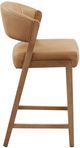 Bassett® Furniture Asher Tan Upholstered Faux Leather Counter Stool-2