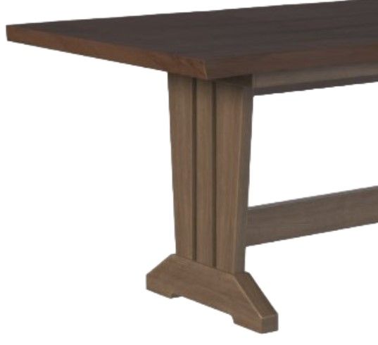 Country View Woodworking Customizable Deluth Brown Maple Live Edge 42"x96" Dining Table-1