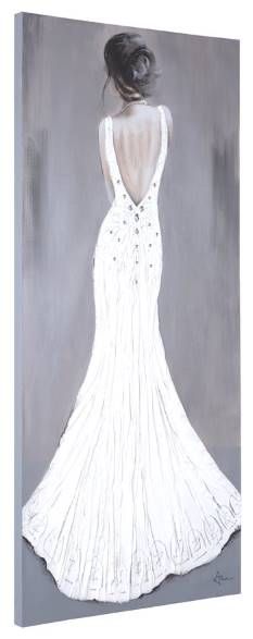 YHD Woman in White Wall Art-1
