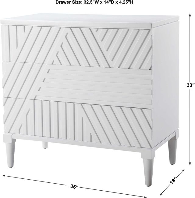 Uttermost® Colby White Drawer Chest-2