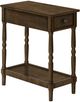 Monarch Specialties Inc. Espresso Veneer 2-Tier Narrow Accent Table-0