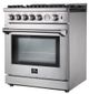 FORNO® Alta Qualita 30" Stainless Steel Freestanding Natural Gas Range-1