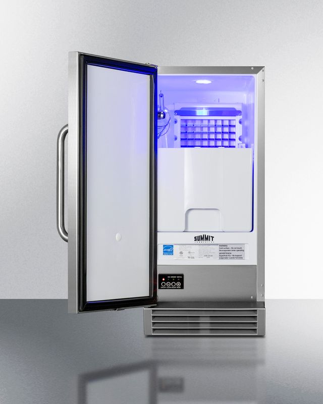 Summit® 14.5" Stainless Steel Outdoor ADA Compliant Ice Maker-3