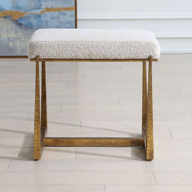 Uttermost® Midas Antique Gold Small Bench-1