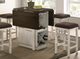 Furniture of America® Bingham Antique White Counter Table with Dark Brown Top -2